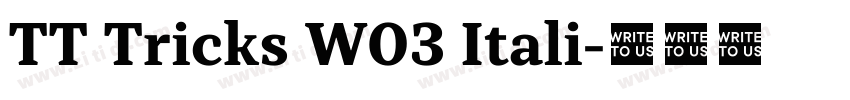 TT Tricks W03 Itali字体转换